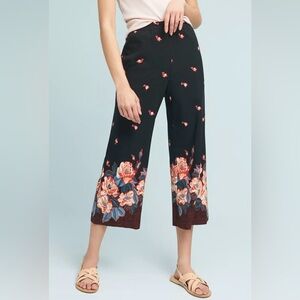 Anthropologie Ett:Twa Blake Printed Wide-Leg Cropped Floral Lightweight Pants